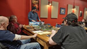 Gamers enjoying the Just Games game room