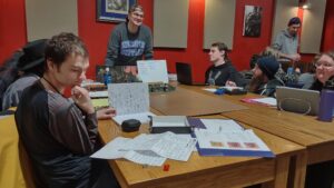 Gamers enjoying the Just Games game room