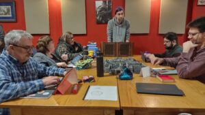 Gamers enjoying the Just Games game room